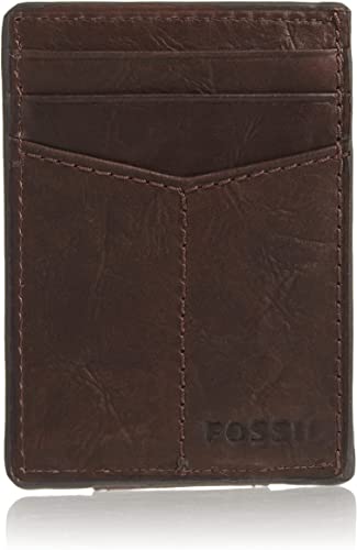 Fossil Men's Leather Money Clip Front Pocket Wallet