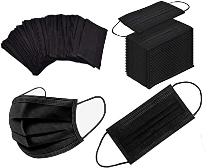 3 Ply Black Disposable Face Mask