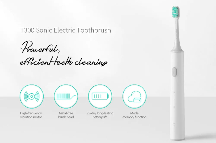 Xiaomi Mijia T300 MES602 Sonic Electric Toothbrush 700mAh Battery Rechargeable IPX7 Waterproof